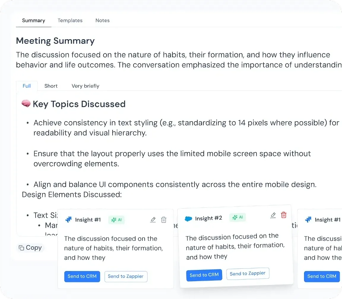 AI Records & Transcribes