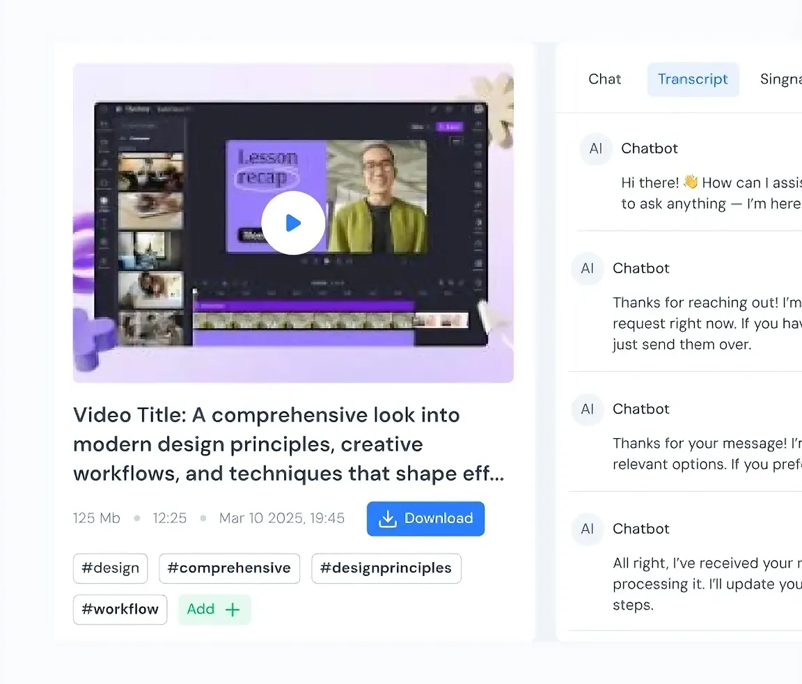 High Quality Meeting Transcription & Recording