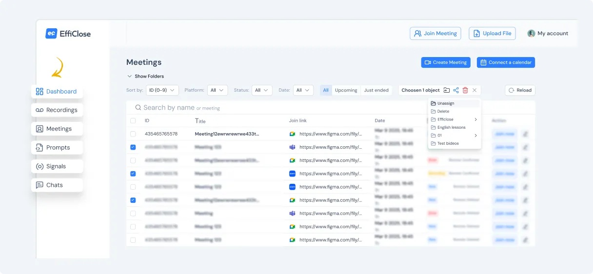 EffiClose sales insights dashboard