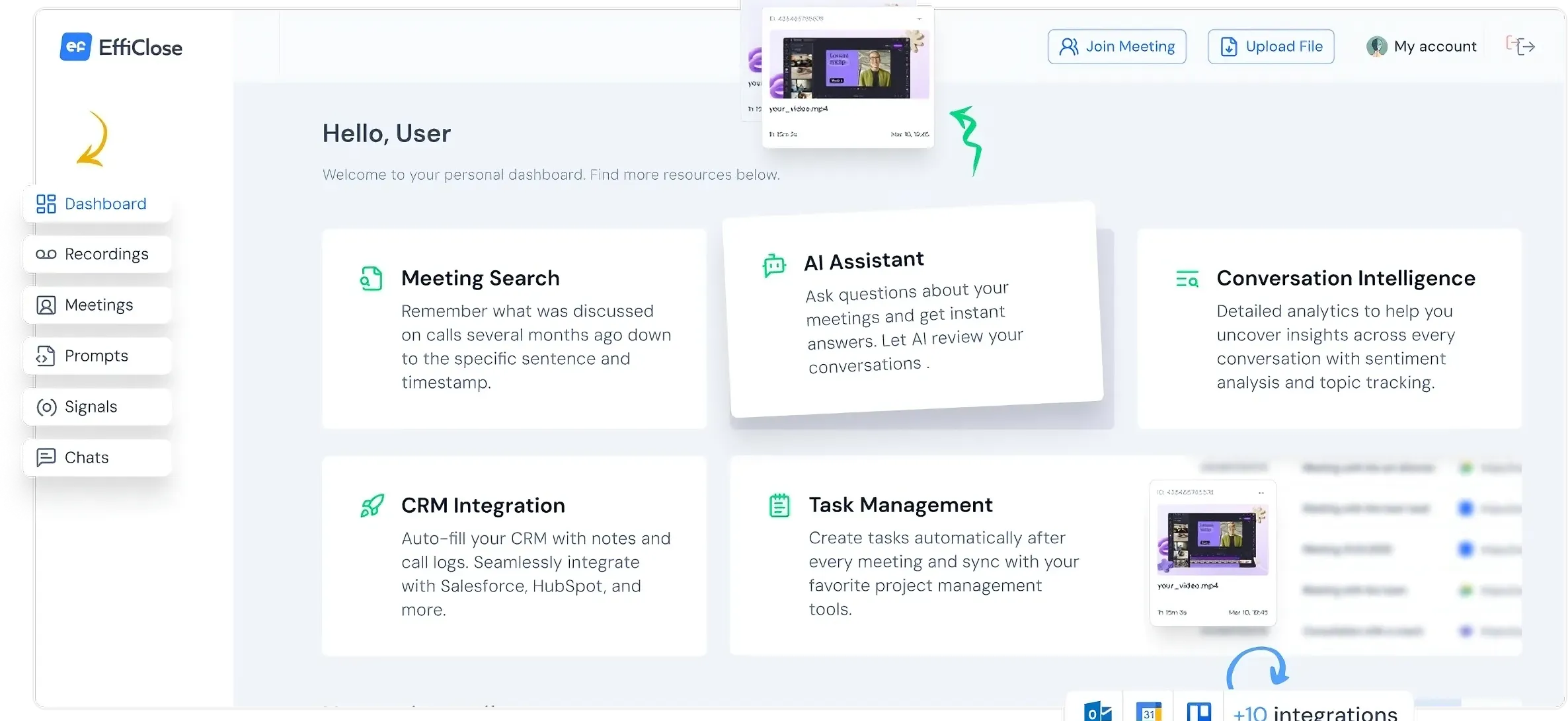 EffiClose engineering dashboard