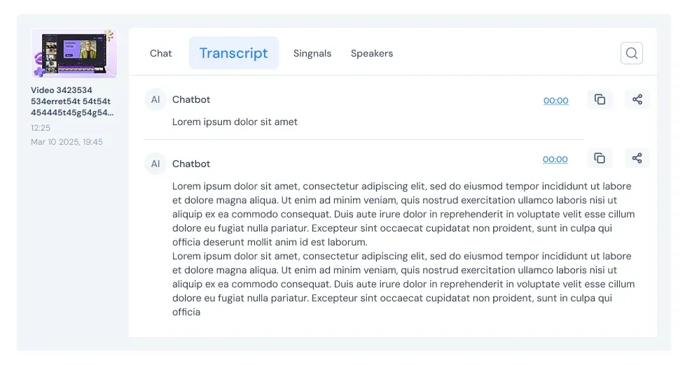 EffiClose meeting notes and highlights interface